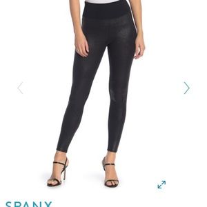 Spanx faux leather panel leggings